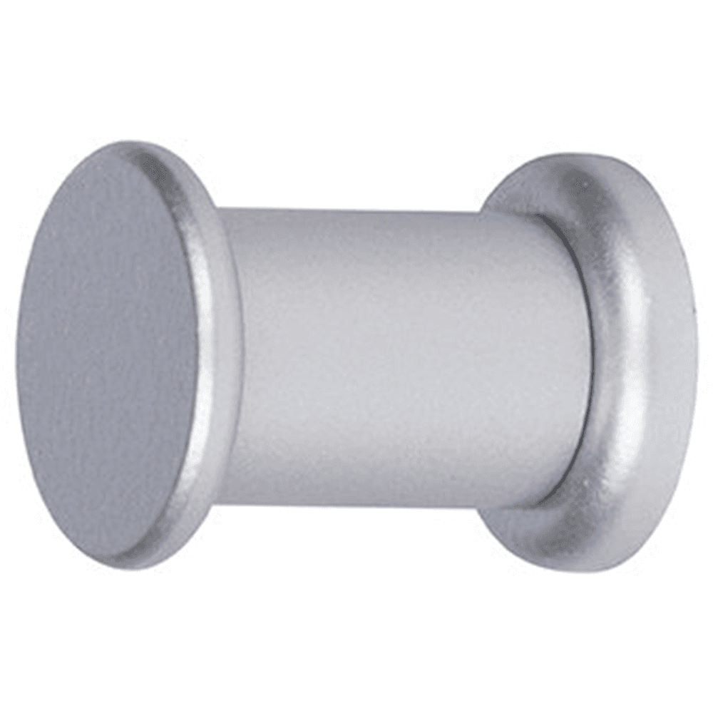 CH23A Button Coat Hook, Metallic Silver