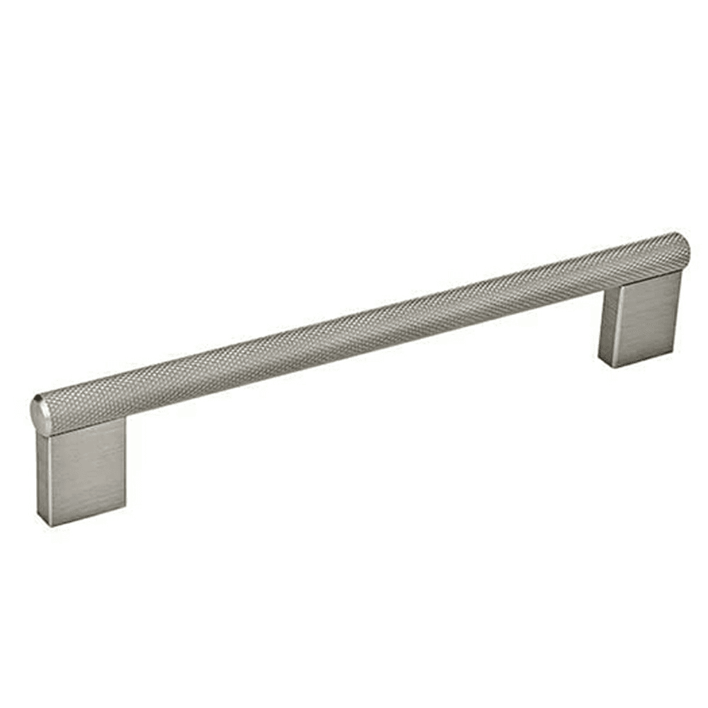 6-5/16" Knurled Bar Drawer Pull, Satin Aluminum
