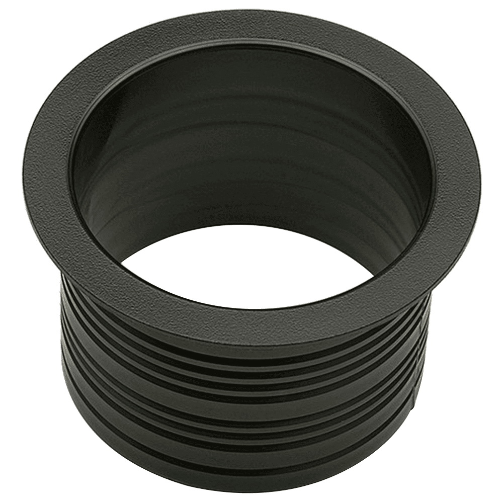 3" Adjustable Depth Desk Grommet Liner for 2-1/2" Hole, Matte Black