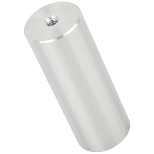 1-1/2" x 4" Aluminum Stand-Off Barrel, Satin Aluminum Finish
