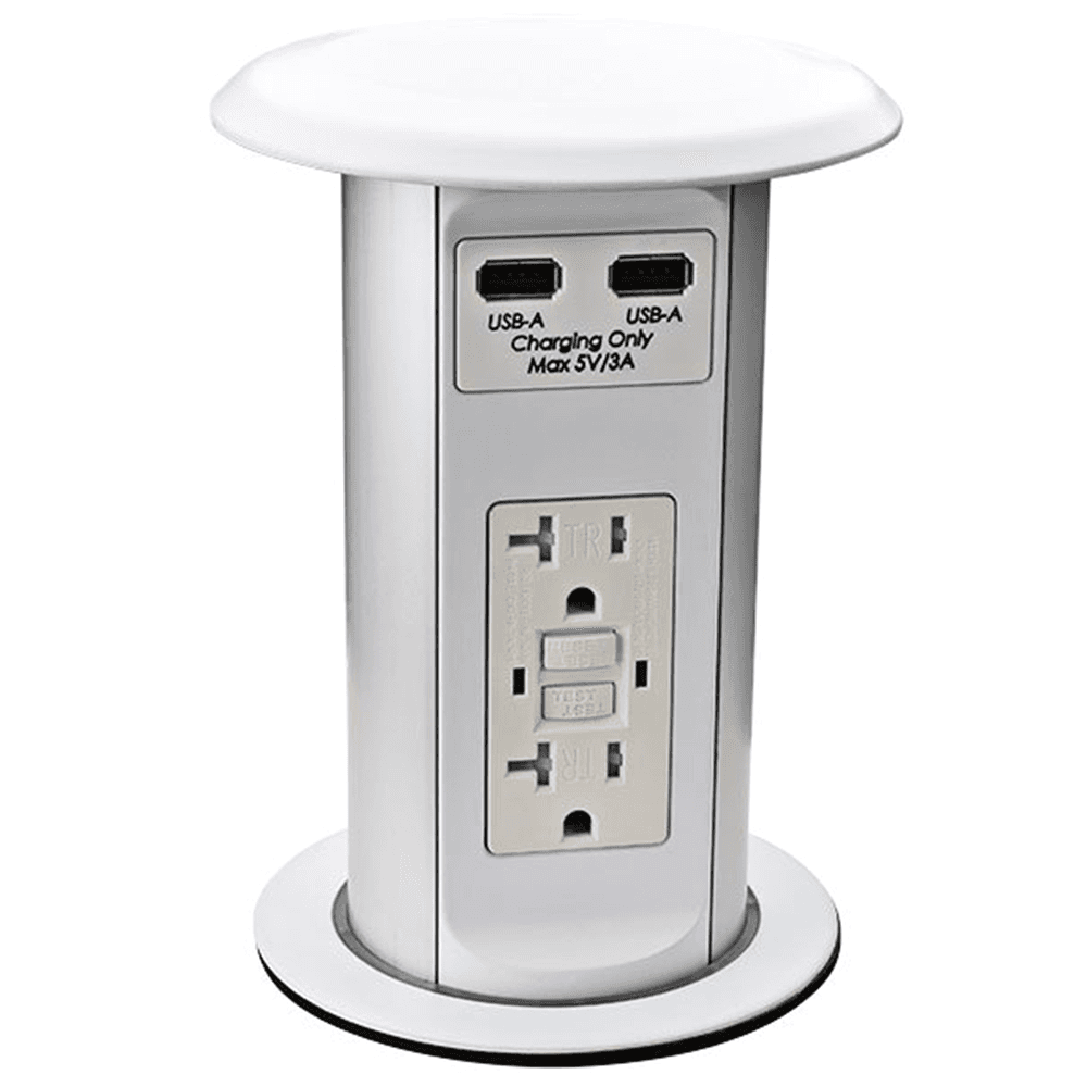 4-3/4" Pop-Up Kitchen Power Grommet, Matte White