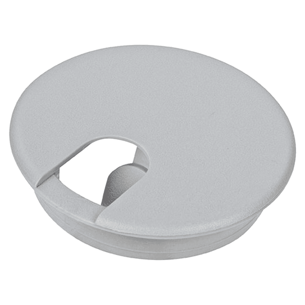 3-1/2" Wire Grommet Set for 3" Hole, Light Gray