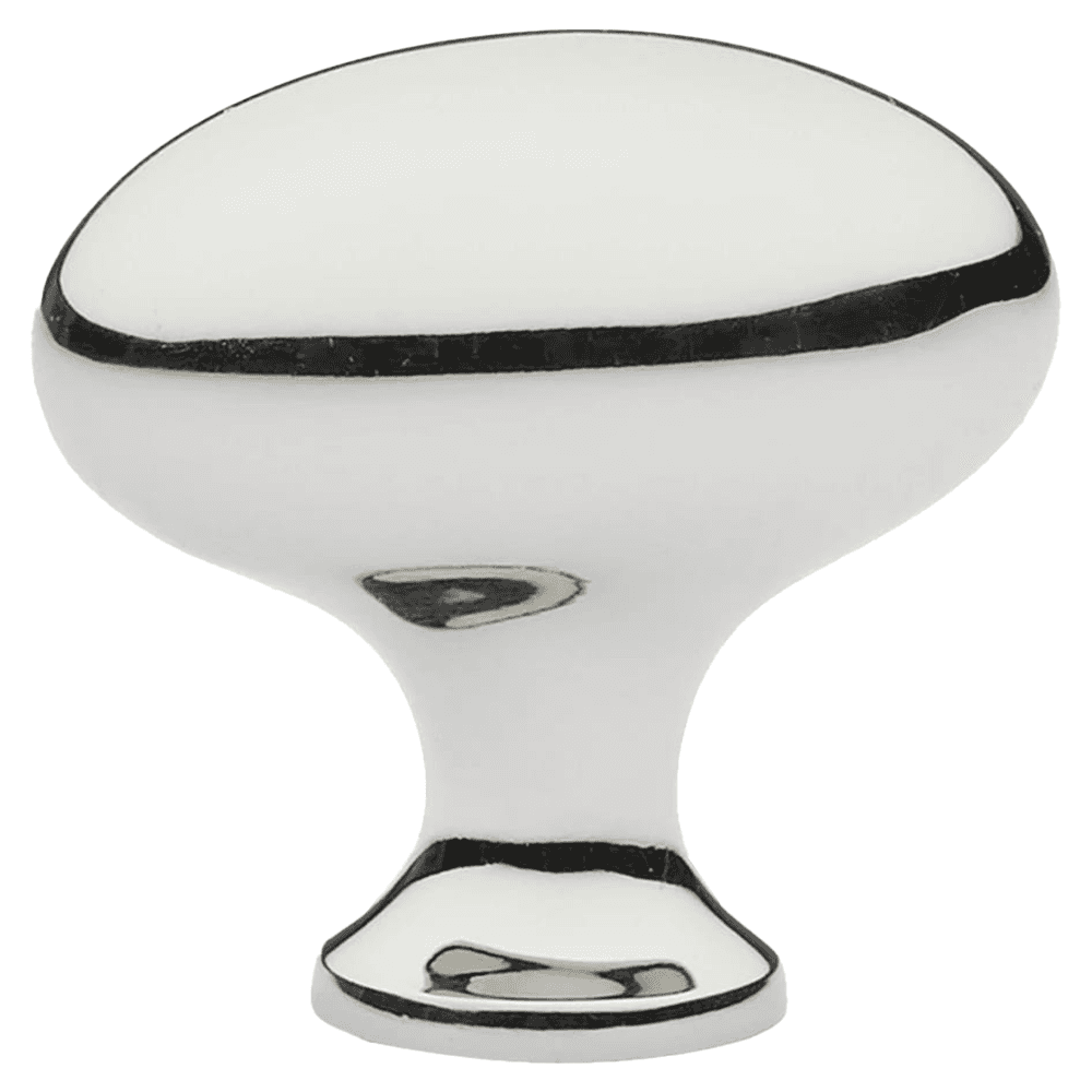1-1/4" Egg Cabinet Knob, Unlacquered Brass