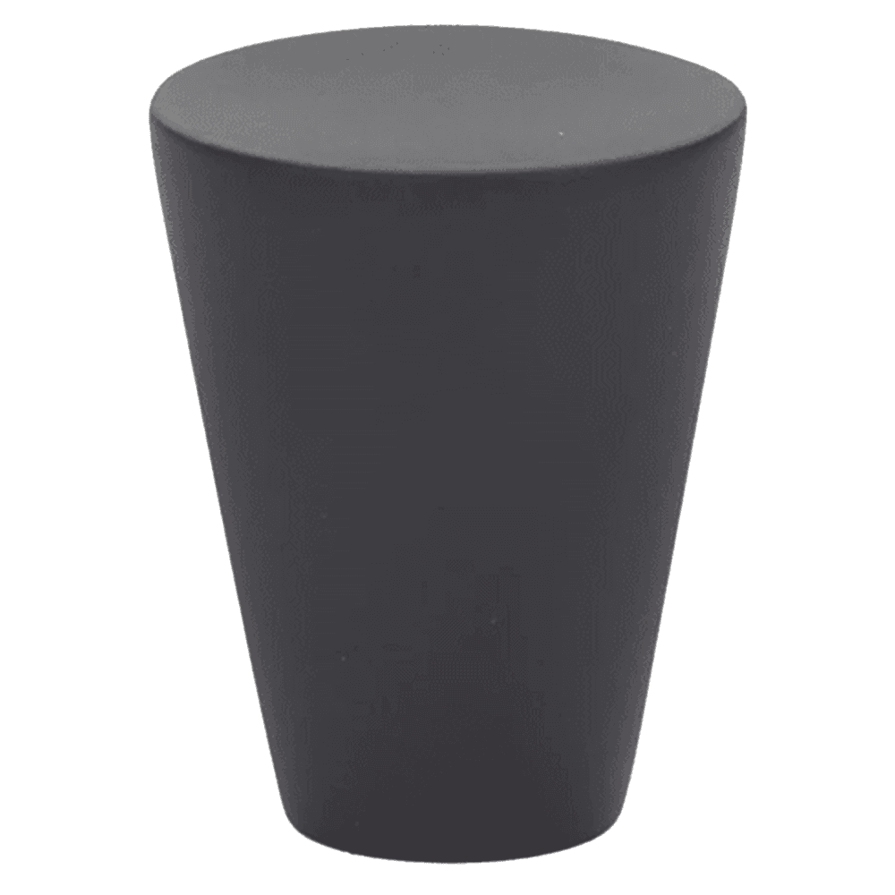 1-1/8" Cone Cabinet Knob, Flat Black