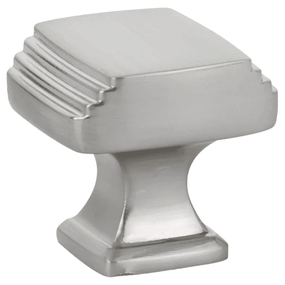 1-1/4" Art Deco Cabinet Knob, Satin Nickel