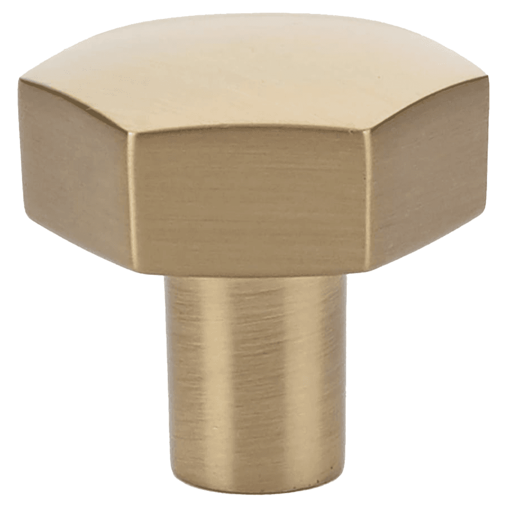1-1/2" Mod Hex Cabinet Knob, Satin Nickel