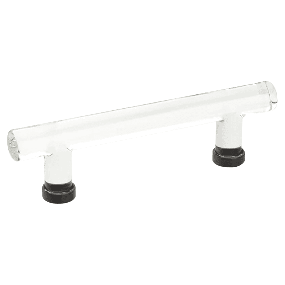 4" Modern Glass Bar Cabinet Pull, Oil Rubbed Bronze