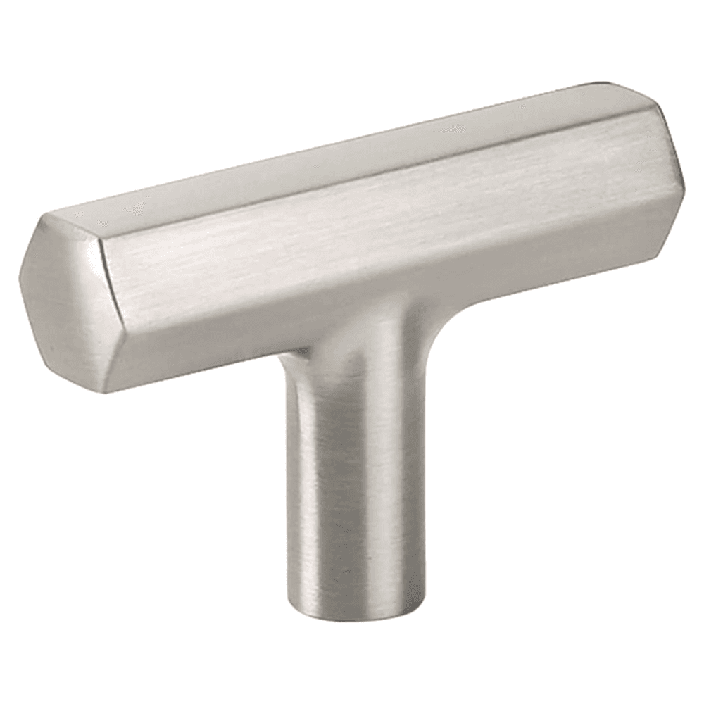 2" Mod Hex Cabinet T-Knob, Satin Nickel