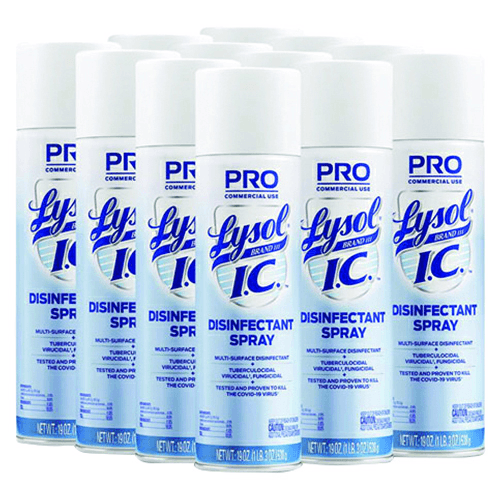 Lysol Professional Hospital Grade Disinfectant Spray, 19 oz Aerosol Spray Can (12/Box)