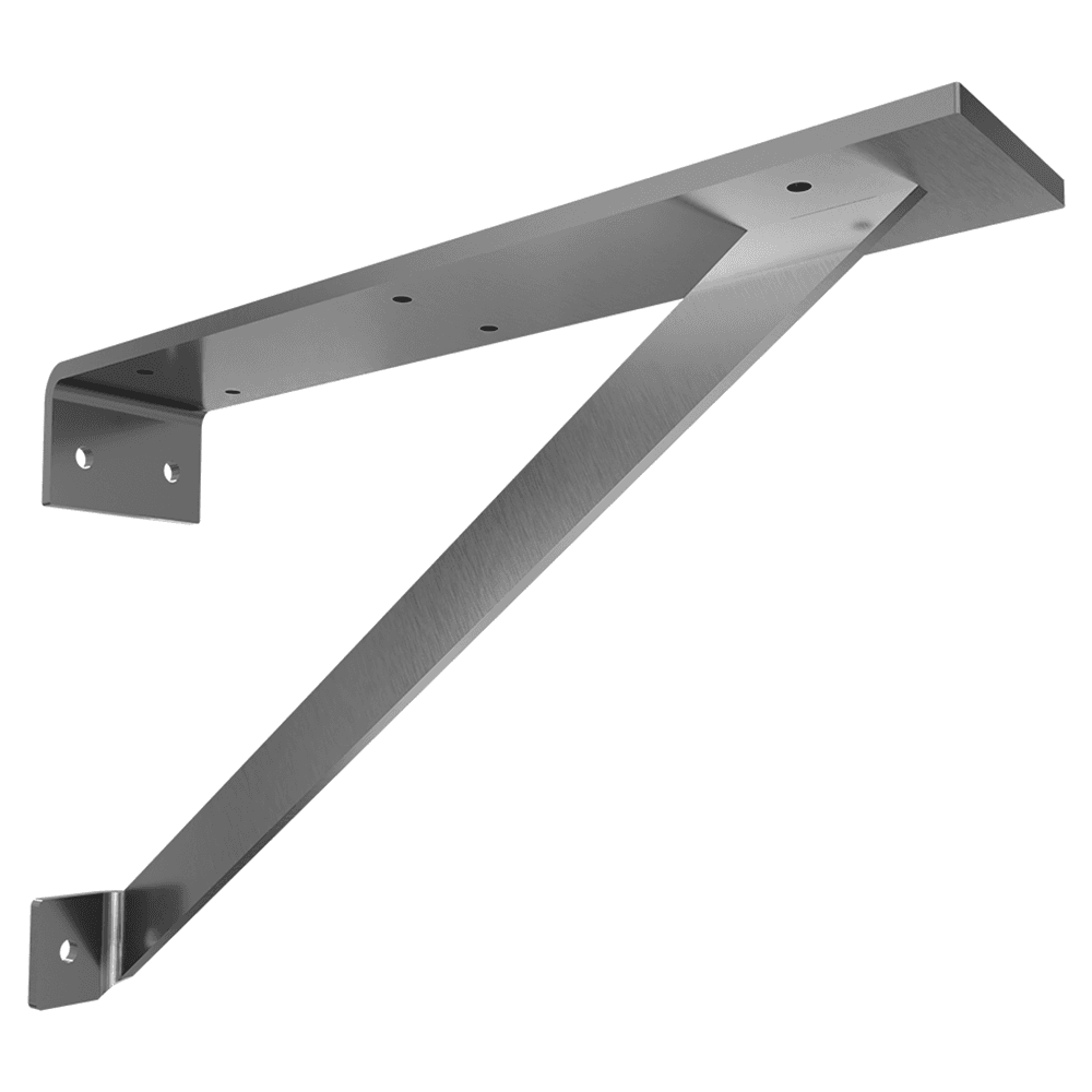 3" x 16" Archer Bench Support Bracket, Stainless Finish