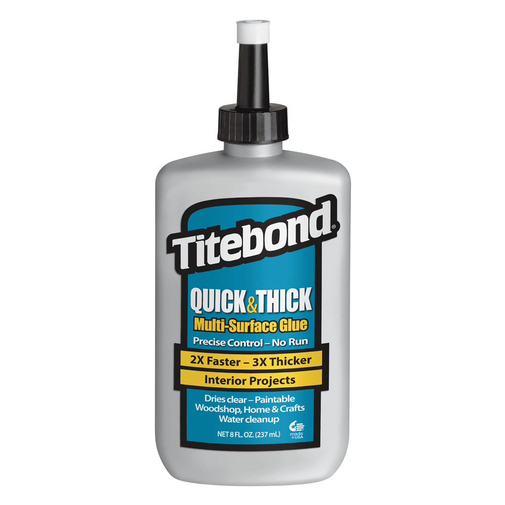Titebond® Quick & Thick Multi-Surface Glue, Clear, 8 oz Bottle