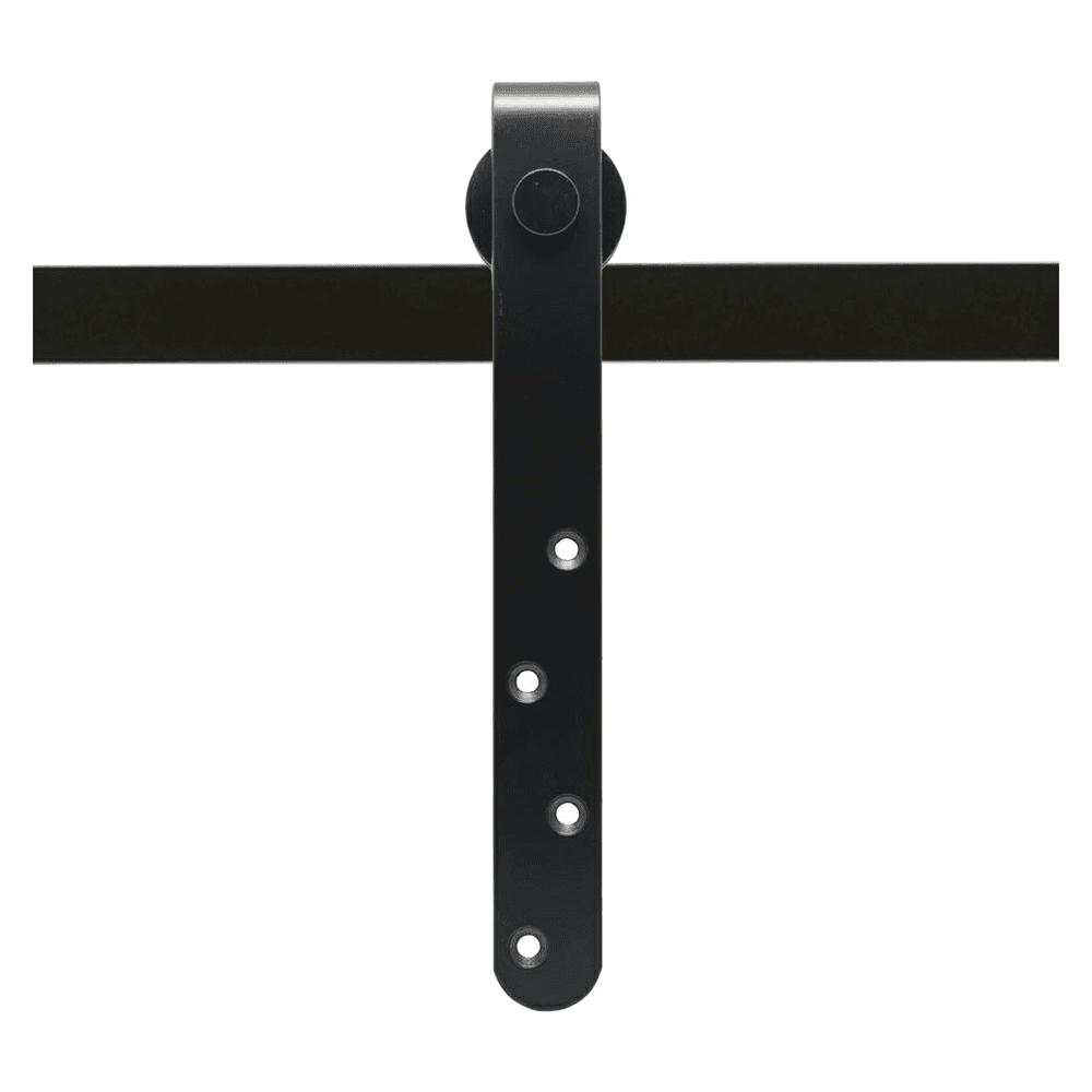 Face Mount Roller for Mini-Barn Door Hardware, Matte Black Finish