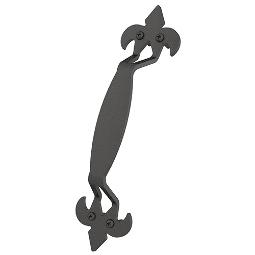 205mm Fleur-de-lys Handle Pull, Matte Black