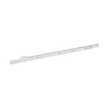 1800 Euro Drawer Slide with 125lb Capacity, Single Extension, Bottom-Mount, Self-Closing, White Epoxy, 26