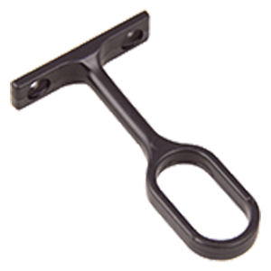 Closet Rod Oval Center Support with Screw, Oil-Rubbed Bronze Finish