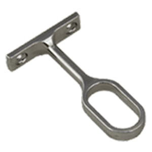 Closet Rod Oval Center Support with Screw, Satin Nickel Finish