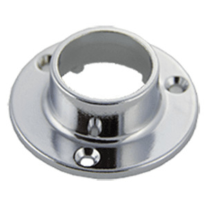 1-5/16" Diameter Closet Rod Closed Round Socket with Screw, Chrome Plated Finish