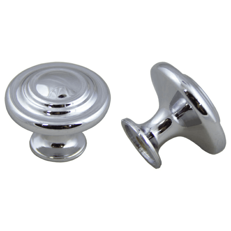 35mm Traditional Spherical Round Knob, Polished Chrome