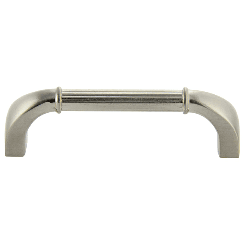 96mm Traditional Deco Handle Pull, Satin Nickel