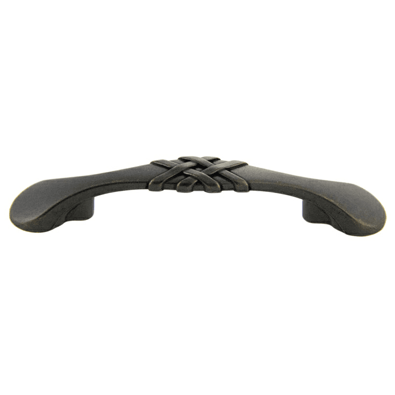3" Traditional Braided Pull, Weathered Black
