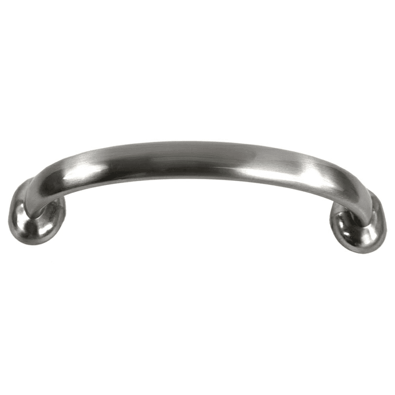 96mm Modern Deco Arch Pull, Satin Nickel