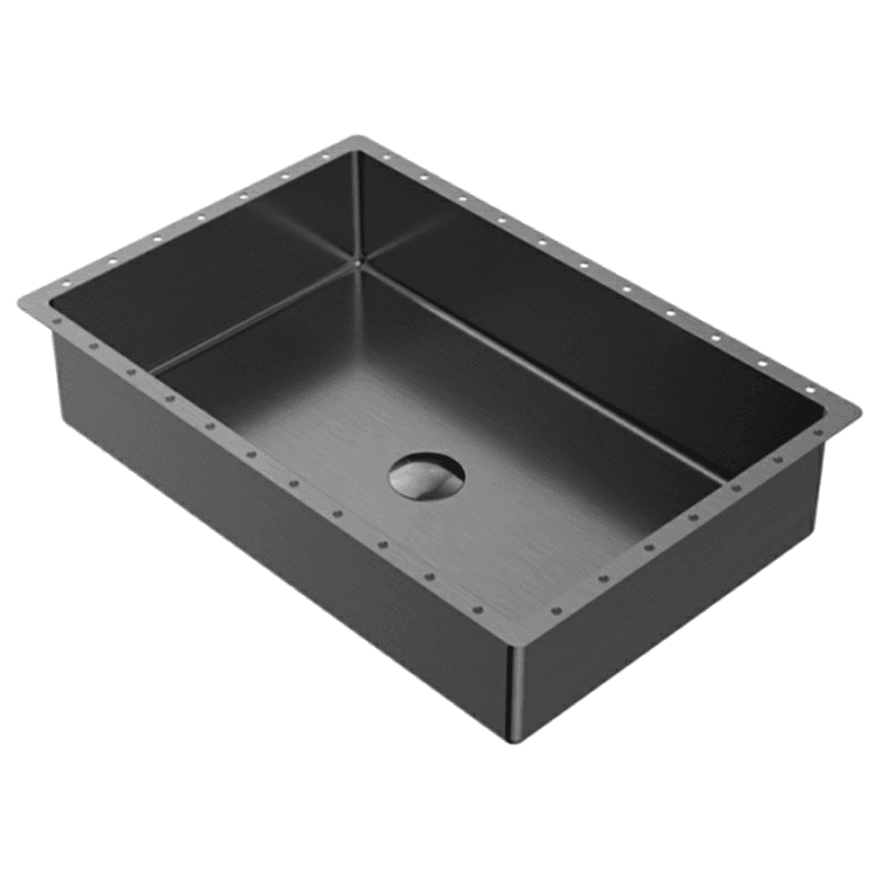 Cinox Stainless Steel Undermount Rectangular Bathroom Sink, 21-5/8" x 15" x 5-1/2", Gunmetal Gray