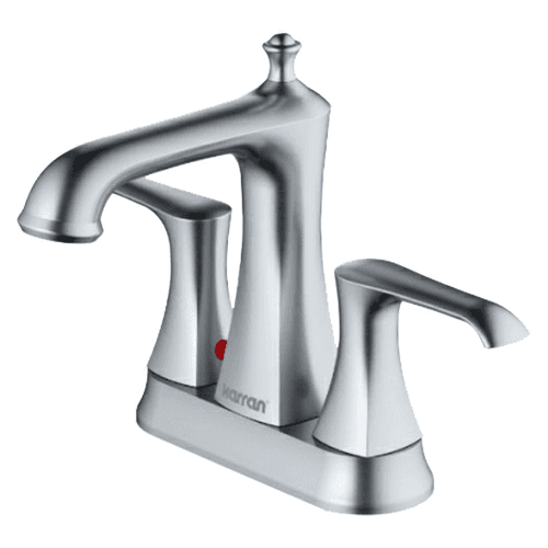 Woodburn Double-Handle Bathroom Faucet with Pop-Up Drain, Stainless Steel