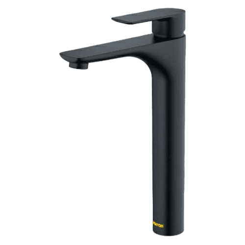 Kayes Single-Handle Vessel Bathroom Faucet with Pop-up Drain, Matte Black