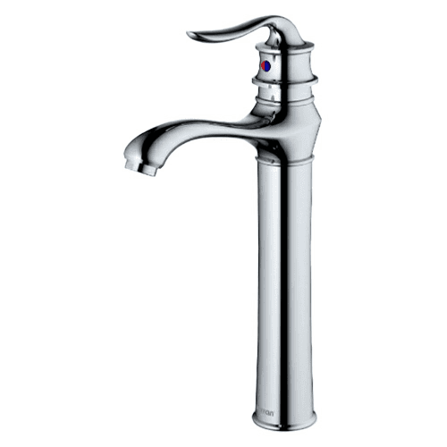 Dartford Single-Handle Vessel Bathroom Faucet with Pop-up Drain, Chrome