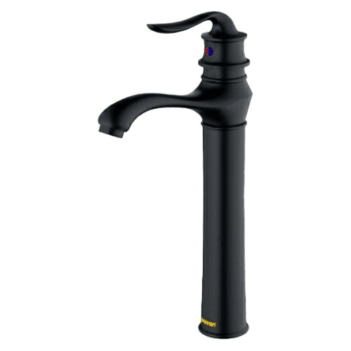 Dartford Single-Handle Vessel Bathroom Faucet with Pop-up Drain, Matte Black