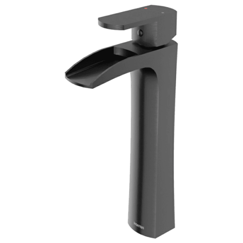 Kassel Single-Handle Single Hole Vessel Bathroom Faucet with Matching Pop-up Drain, Gunmetal Gray
