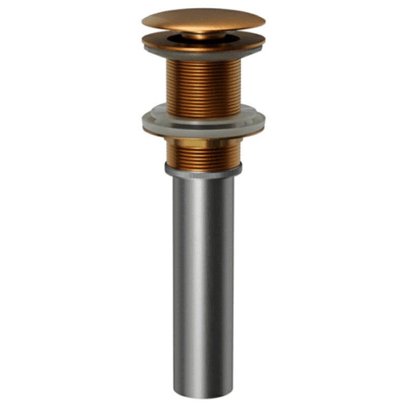 Pop-Up Vanity Bowl Drain without Overflow, Brushed Copper