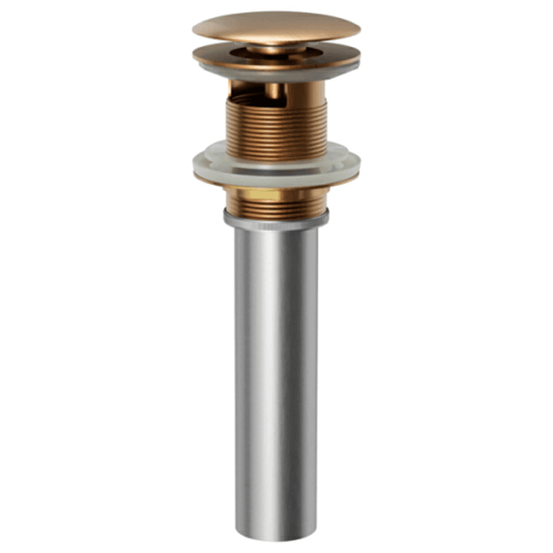 Pop-Up Vanity Bowl Drain with Overflow, Brushed Copper