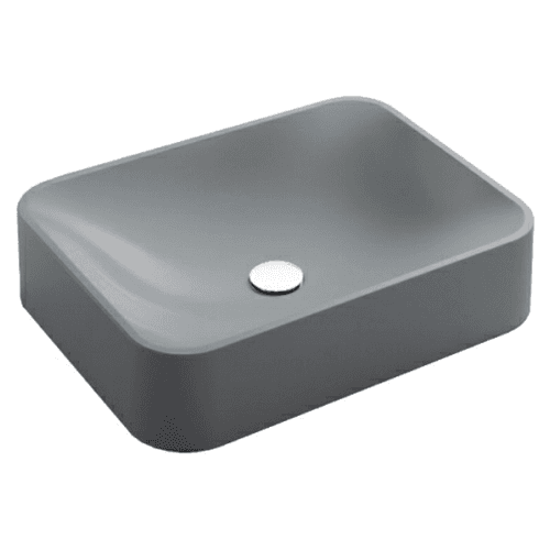 Sternhagen Vessel Mount Single bowl Bathroom Sink, 21-1/2" x 16-3/8" x 5-1/8", Gray