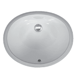 Undermount Single Bowl Vanity Sink, 17" x 14" x 6", White