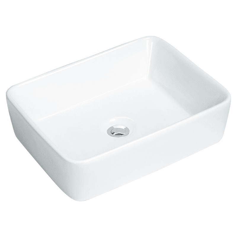 Valera Above-Counter Vitreous China Single Bowl Bathroom Vessel Sink, 18-3/4" x 14-1/2" x 4-1/4", White