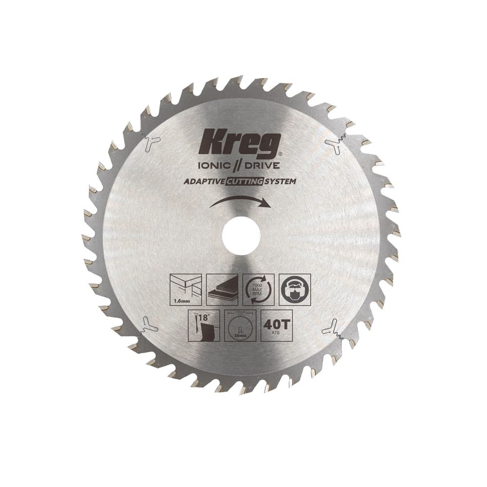 Kreg 6 1/2" Adaptive Cutting System 40-Tooth Thin Kerf Saw Blade