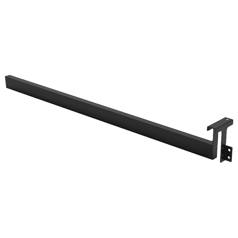 Youk 47-1/4" Clothes Rail Extension for 12-5/8" Depth Ladder, Jet Black