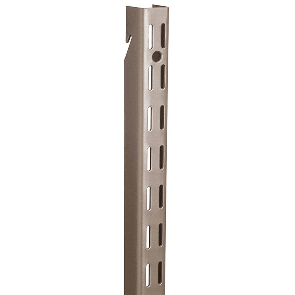 48" Closet Culture Heavy-Duty Steel Pilaster Standard, Champagne Nickel Finish