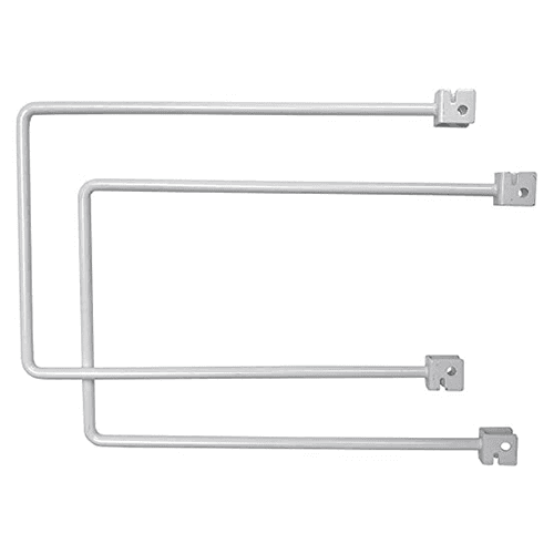 10-1/2" KV182 Bookend Bracket, White Finish