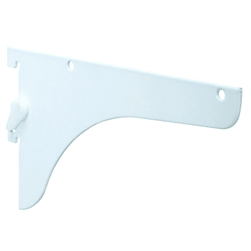 8" KV186 Super Heavy-Duty Lock Lever Shelf Bracket, White Finish