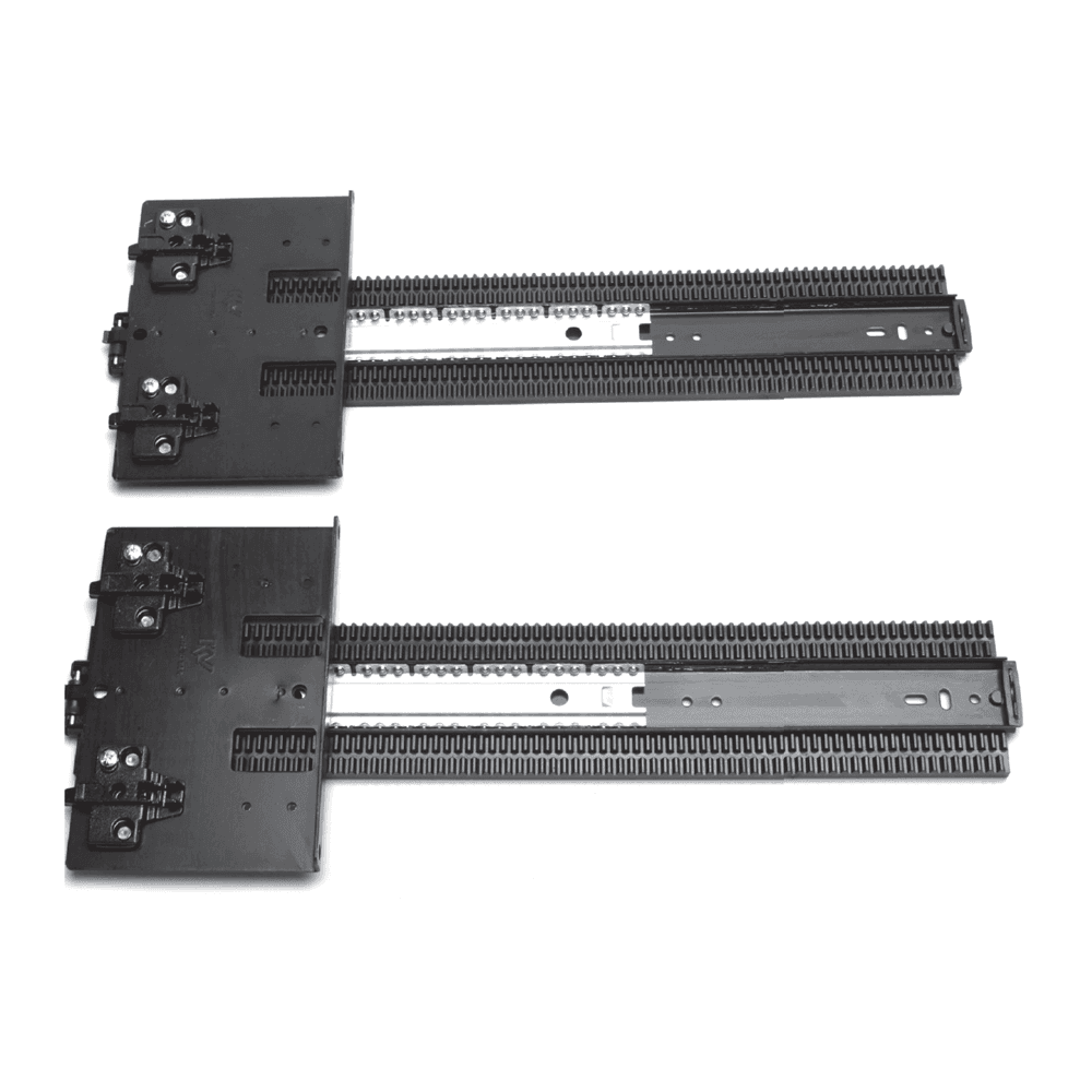 8092 4x4 Pocket Door Slide with Baseplate, 75lb Capacity, Ebony Black, 22