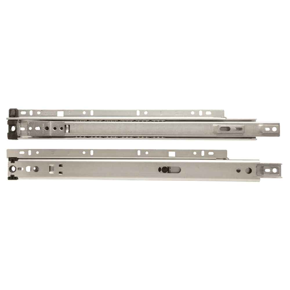 8300 Quick Disconnect Rail Drawer Slide with 75lb Capacity, 3/4 Extension, Side-Mount, Anochrome, 16