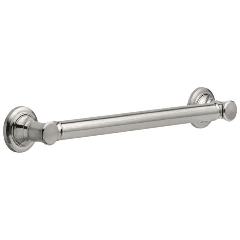 18" Traditional Decorative Grab Bar, Brilliance Stainless Steel