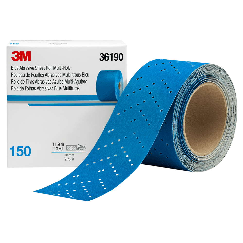 2-3/4" x 13 Yard 400 Grit Ceramic/Aluminum Oxide Abrasive Roll, Multi Holes, Hookit™ Backing
