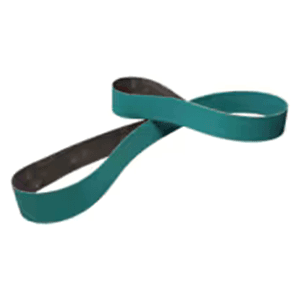 2" x 72" 60 Grit Resin Bond Cloth Sanding Belt, Alumina Zirconia on YF Weight Polyester Cloth