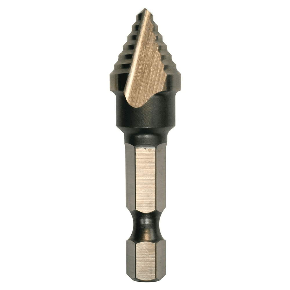 1/4" - 1/2" High Speed Steel Step Drill Bit, 1/4" Shank