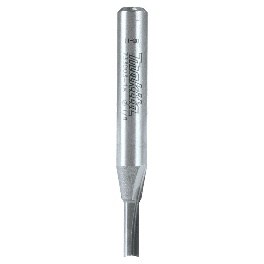 1/8" x 2" Straight Router Bit, 1-Flute, 1/4" Shank