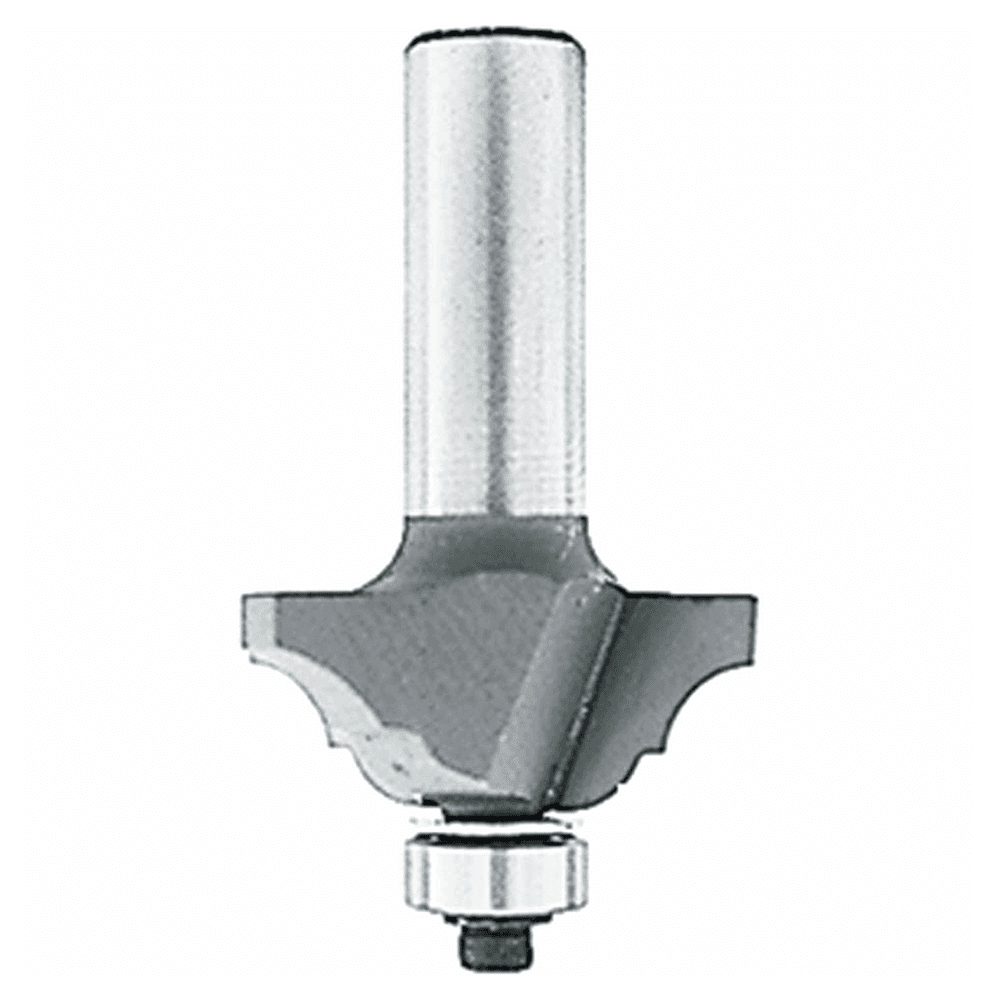 1-1/2" x 15/64" Radius Classical Bead/Cove Router Bit, 2 Flute, 1/4" Shank