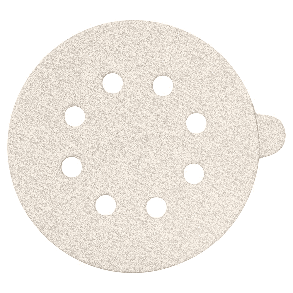5" PSA 80 Grit Abrasive 8 Holes Sanding Disc, Aluminum Oxide on Paper (5/Pack)